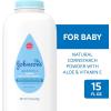 imageJohnsons Baby Powder Naturally Derived Cornstarch with Aloe ampamp Vitamin E for Delicate Skin Hypoallergenic and Free of Parabens Phthalates and Dyes for Gentle Baby Skin Care 15 ozAloe  Vitamin E