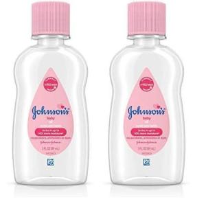 imageJohnsons Baby Baby Oil Pure Mineral Oil to Prevent Moisture Loss Hypoallergenic Original 3 fl oz Pack of 23 Fl Oz Pack of 2