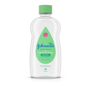 imageJohnsons Baby Oil Mineral Oil Enriched with Aloe Vera and Vitamin E 20 fl oz14 Fl Oz Pack of 1