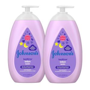 imageJohnsons Moisturizing Bedtime Baby Lotion with Coconut Oil ampamp NaturalCalm Aromas to Help Relax Baby Mild Hypoallergenic ampamp Paraben Phthalate ampamp DyeFree Twin Pack 271 fl oz 2 Pack271 Fl Oz Pack of 2
