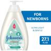 imageJohnsons CottonTouch Newborn Baby Wash ampamp Shampoo with No More Tears Sulfate Paraben Free for Sensitive Skin Made with Real Cotton Gently Washes Away Dirt ampamp Germs 271 fl oz1 Fl Oz Pack of 1