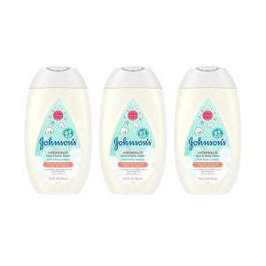 imageJohnsons CottonTouch Newborn Baby Face and Body Lotion Hypoallergenic Moisturization for Babys Skin Made with Real Cotton ParabenFree SulfateFree DyeFree 271 fl oz136 Fl Oz Pack of 3