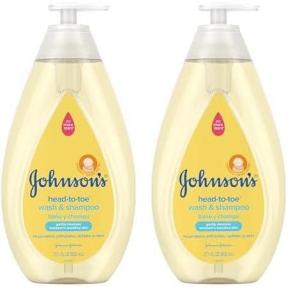 imageJohnsons HeadtoToe Gentle TearFree Baby ampamp Newborn Wash ampamp Shampoo Sulfate Paraben Phthalate ampamp DyeFree Hypoallergenic Wash for Sensitive Skin ampamp Hair 271 fl Oz271 Fl Oz Pack of 2
