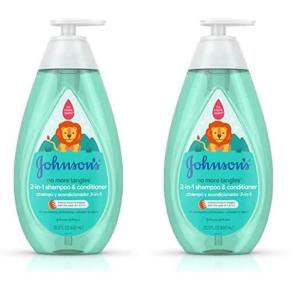 imageJohnsons Kids No More Tangles 2in1 Detangling Shampoo ampamp Conditioner for Kids ampamp Toddlers Gentle ampamp No More Tears Hypoallergenic ampamp Free of Parabens Sulfates ampamp Dyes 203 fl oz203 Fl Oz Pack of 2