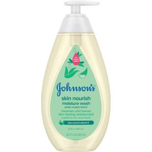 imageJohnsons Skin Nourishing Moisture Baby Body Wash with Aloe Scent ampamp Vitamin E Hypoallergenic ampamp Tear Free Bath Wash for The Whole Family Paraben ampamp SulfateFree 203 fl ozAloe Vera