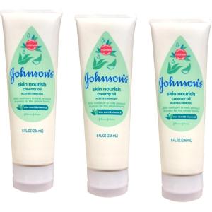 imageJohnsons Skin Nourish Creamy Oil Aloe Scent ampamp Vitamin E Creamy Oil Helps Prevent Dryness ampamp Moisturizes Babys Delicate Skin for 24 Hours Hypoallergenic ampamp NonGreasy 8 fl oz8 Fl Oz Pack of 3