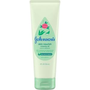 imageJohnsons Skin Nourish Creamy Oil Aloe Scent ampamp Vitamin E Creamy Oil Helps Prevent Dryness ampamp Moisturizes Babys Delicate Skin for 24 Hours Hypoallergenic ampamp NonGreasy 8 fl oz8 Fl Oz Pack of 6