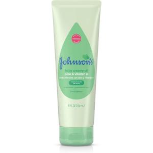 imageJohnsons Skin Nourish Creamy Oil Aloe Scent ampamp Vitamin E Creamy Oil Helps Prevent Dryness ampamp Moisturizes Babys Delicate Skin for 24 Hours Hypoallergenic ampamp NonGreasy 8 fl oz8 Fl Oz Pack of 2