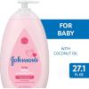 imageJohnsons Moisturizing Mild Pink Baby Lotion with Coconut Oil for Delicate Baby Skin Paraben Phthalate ampamp DyeFree Hypoallergenic ampamp DermatologistTested Baby Skin Care 271 Fl Oz Pack of 2