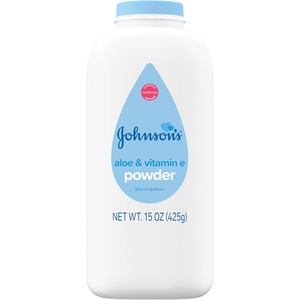 image:imageJohnsons Baby Powder with Naturally Derived Cornstarch Aloe amp Vitamin E Hypoallergenic 22 oz Pack of 6Aloe  Vitamin E