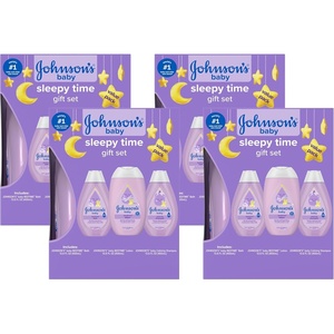 image:imageJohnsons Baby Sleepy Time Gift Set with Calming Bedtime Bath Bedtime Lotion amp Calming Shampoo Baby Bedtime Essentials with Relaxing NaturalCalm Aromas Hypoallergenic 3 Items Pack of 4
